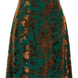 Women's Green Floral Summer Dress Sleeveless Fit & Flare Casual Wear